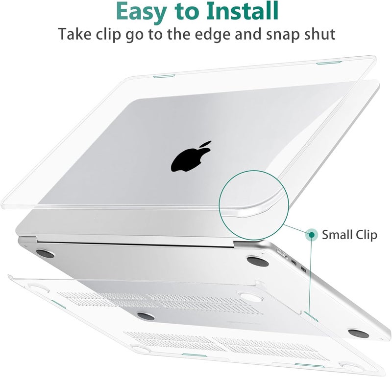 May Chen غطاء لجهاز MacBook Air 13.6 بوصة 2025 2024 2023 2022 إصدار A3240 M4 A3113 M3 A2681، غطاء صلب بلاستيكي لجهاز MacBook Air 13.6" مع شاشة Retina يتناسب مع Touch ID، شفاف كريستالي - Image 5